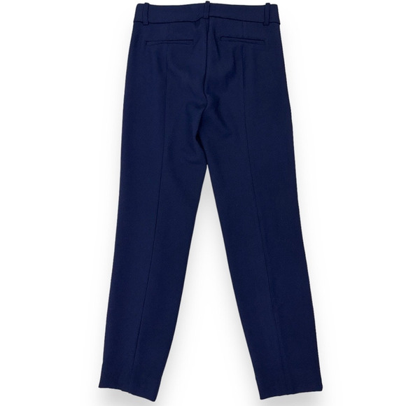 J Crew Women's Cameron Slim Leg Cropped Pant Size 2 Navy Blue Stretch - Picture 8 of 15